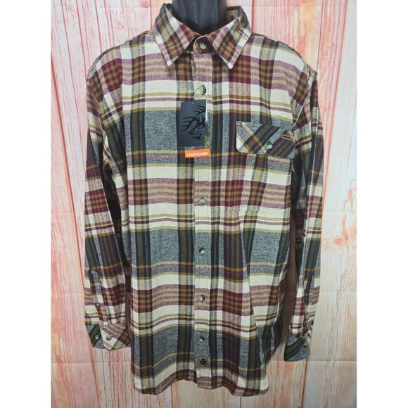 Legendary Whitetails Mens Base Camp Flannel Shirt Large NWT NEW - Picture 1 of 8